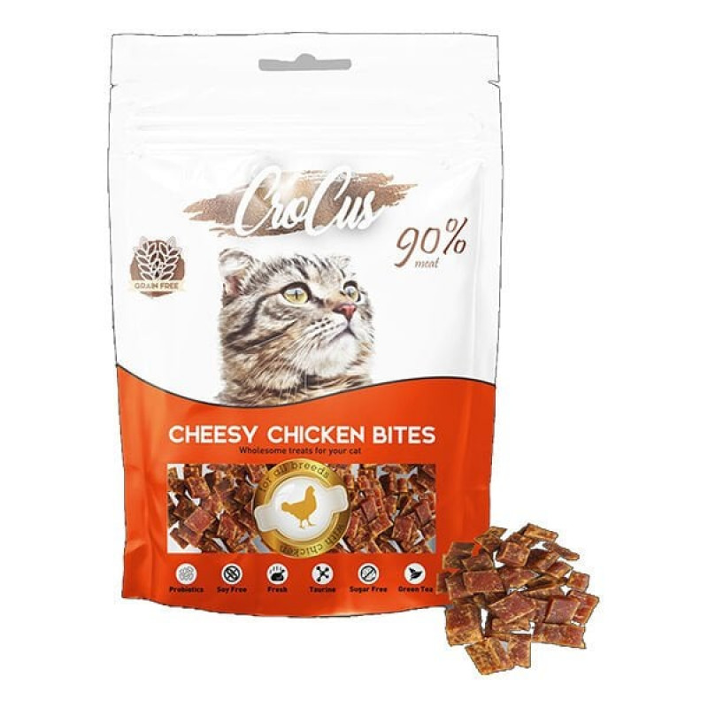 Crocus 80 Gr Cheesy Bites Tavuk | Kedi Bisküvi Ödül Maması Crocus 80 Gr Cheesy Bites Tavuk | Kedi Bisküvi Ödül Maması