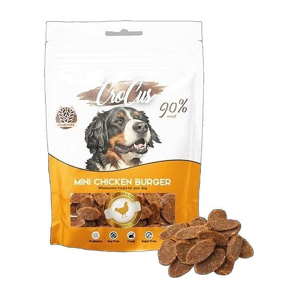 Crocus 80 Gr Mini Tavuk Burger | Köpek Atıştırmalık Ödül Maması