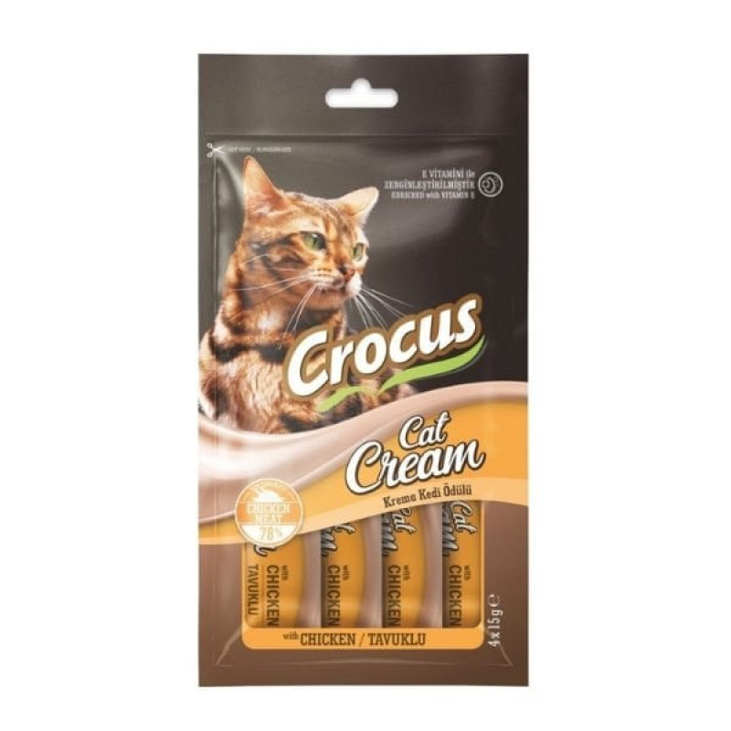 Crocus Tavuklu Sıvı Kedi Ödül Maması 15 Gr 4 Adet | Kedi Sıvı Ödül Maması Crocus Tavuklu Sıvı Kedi Ödül Maması 15 Gr 4 Adet | Kedi Sıvı Ödül Maması