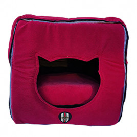 40x40x40 Cm Küp Fonksiyonel Kedi Yuvası Bordo | Yuvalı Kedi Yatağı 40x40x40 Cm Küp Fonksiyonel Kedi Yuvası Bordo | Yuvalı Kedi Yatağı
