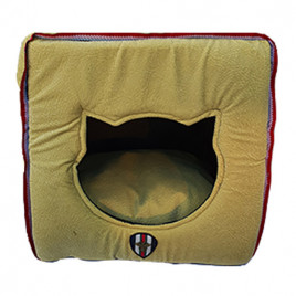 40x40x40 Cm Küp Fonksiyonel Kedi Yuvası Hardal | Yuvalı Kedi Yatağı 40x40x40 Cm Küp Fonksiyonel Kedi Yuvası Hardal | Yuvalı Kedi Yatağı