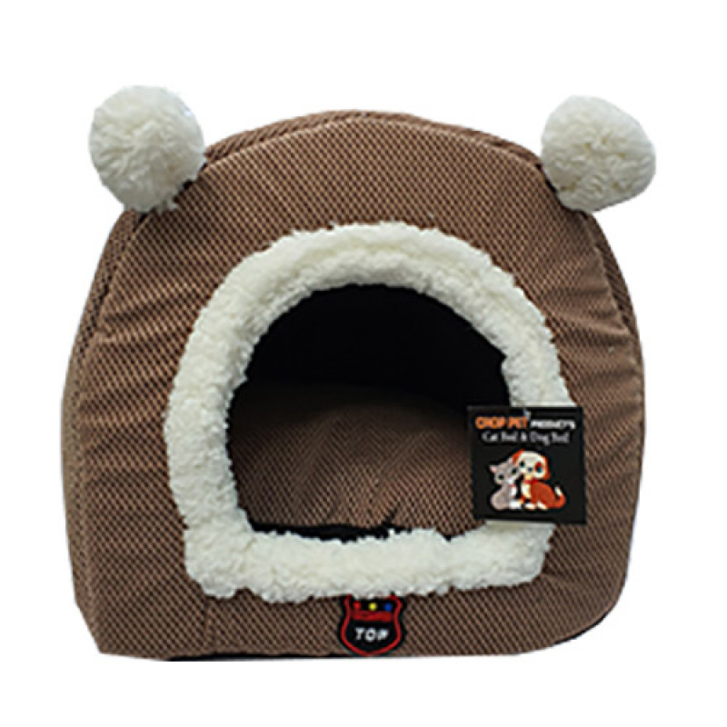 Crop Pet 40x45 Cm Eskimo Kulaklı Kedi Yuvası Açık Kahve | Yuvalı Kedi Yatağı Crop Pet 40x45 Cm Eskimo Kulaklı Kedi Yuvası Açık Kahve | Yuvalı Kedi Yatağı