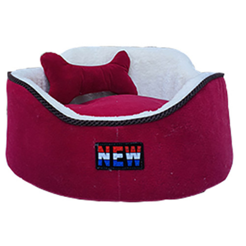 Crop Pet M 60x60 Cm Oval Yatak Bordo | Kumaş Köpek Yatağı Crop Pet M 60x60 Cm Oval Yatak Bordo | Kumaş Köpek Yatağı