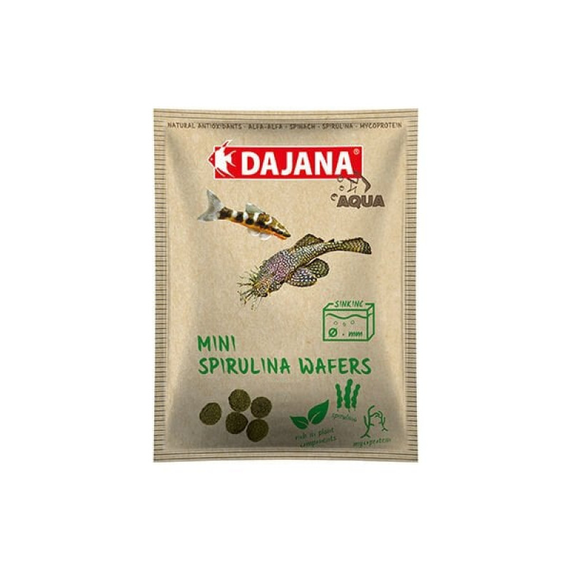Dajana 10 Gr Mini Spirulina Wafers 80 Ml | Balık Yem Tableti Dajana 10 Gr Mini Spirulina Wafers 80 Ml | Balık Yem Tableti