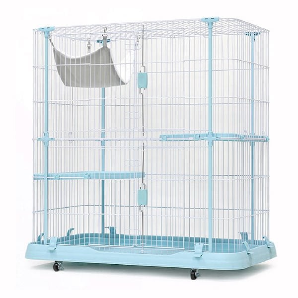 Dayang 109,3x63,8x115 Cm Metal Kafes Mavi | Kedi Kafesi