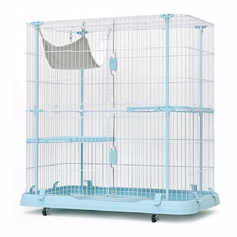 Dayang 109,3x63,8x115 Cm Metal Kafes Mavi | Kedi Kafesi Dayang 109,3x63,8x115 Cm Metal Kafes Mavi | Kedi Kafesi