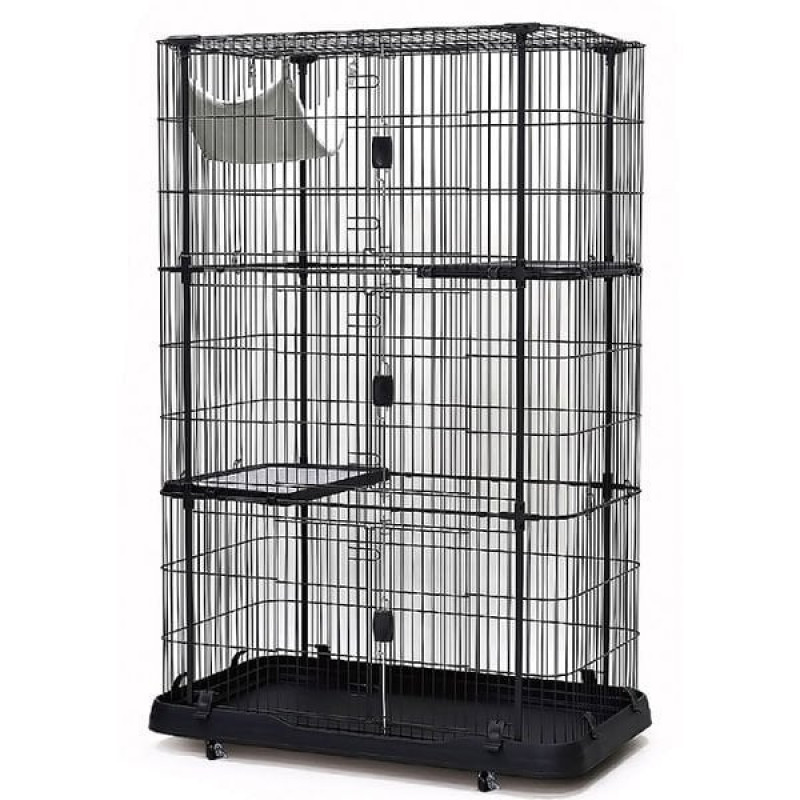 Dayang 109x63.8x161Cm Metal Kafes Siyah | Kedi Kafesi Dayang 109x63.8x161Cm Metal Kafes Siyah | Kedi Kafesi