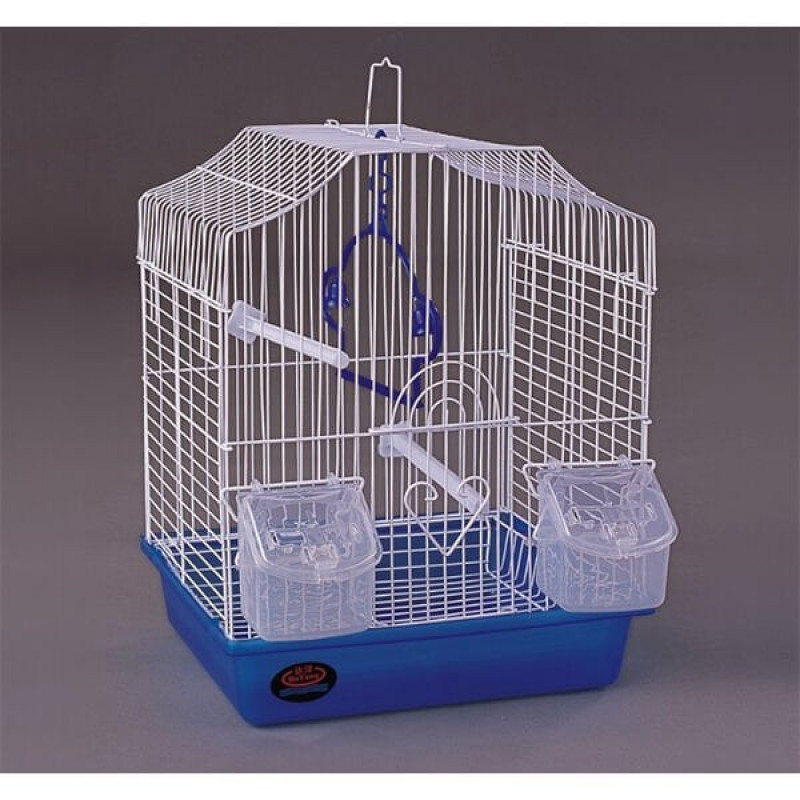 Dayang 27X20X34 Cm Kavisli Kafes Beyaz Mavi | Kuş Kafesi Dayang 27X20X34 Cm Kavisli Kafes Beyaz Mavi | Kuş Kafesi