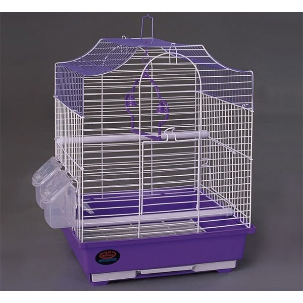 Dayang 29.5x22.3x38.5 Cm Çift Kapılı Kubbeli Kafes Mor | Kuş Kafesi