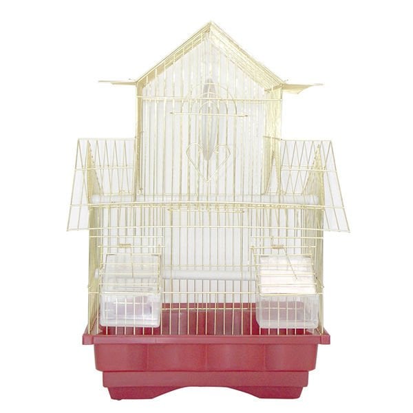 Dayang 30x23x46 Cm Çinevi Kafes Kırmızı Sarı | Kuş Kafesi