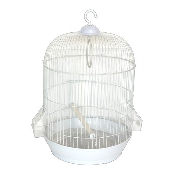 Dayang 33x41 Cm Dayanıklı Yuvarlak Kafes Beyaz | Kuş Kafesi