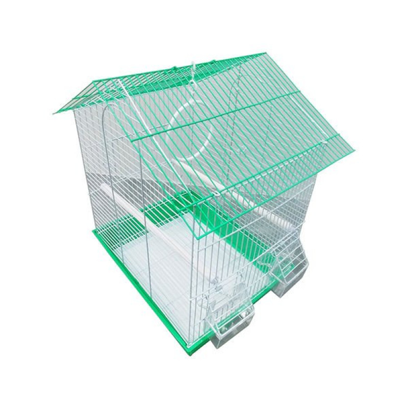 Dayang 35x28x46 Cm Çift Kapılı Çatılı Kafes Yeşil | Kuş Kafesi Dayang 35x28x46 Cm Çift Kapılı Çatılı Kafes Yeşil | Kuş Kafesi