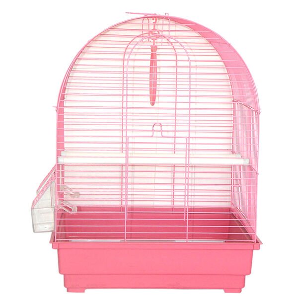 Dayang 35x28x46 Cm İki Kapılı Davul Kafes Pembe | Kuş Kafesi