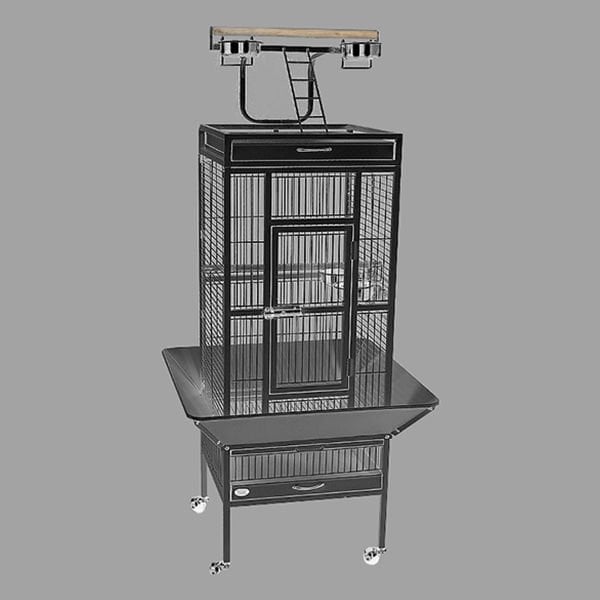 Dayang 45.7x45.7x156 Cm Ayaklı Papağan Kafesi Siyah | Kuş Kafesi