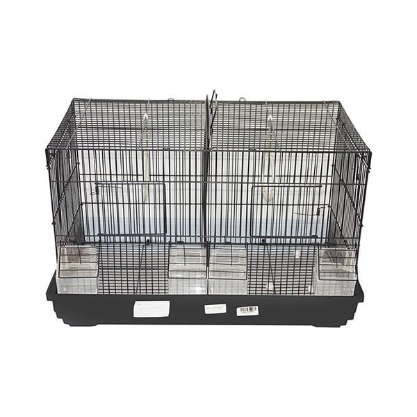 Dayang 58x32x39 Cm Çifthane Geniş Kafes Beyaz Siyah | Kuş Kafesi