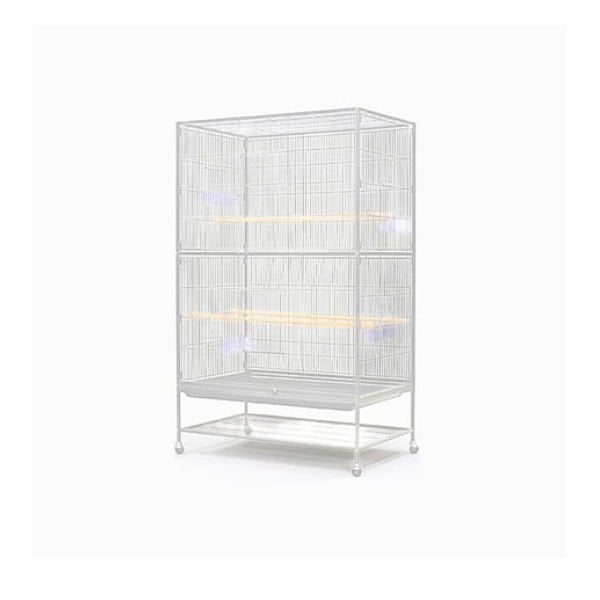 Dayang 90x58.4x152.4 Cm Tekerlekli Ayak Geniş Papağan Kafesi Beyaz | Kuş Kafesi