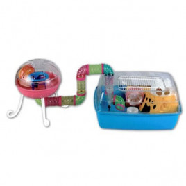 Dayang Aksesuarlı ve Oyun Parklı Kafes Renkli | Hamster Kafesi