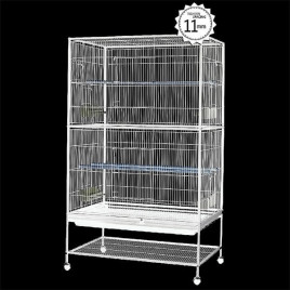 Dayang Ayaklı Dikdörtgen Kuş Kafesi Beyaz 79x52x130.5 Cm