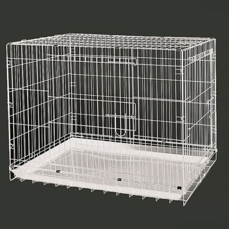 Dayang Metal Köpek Kafesi Beyaz 108x69x77.5 Cm