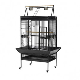 Dayang Tekerlekli Ayak Açılır Papağan Kafesi 102.5x80x172 Cm Siyah 