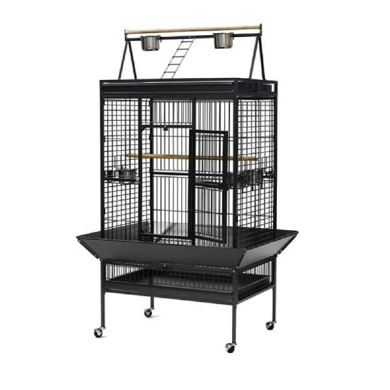 Dayang Tekerlekli Ayak Açılır Papağan Kafesi 102.5x80x172 Cm Siyah 