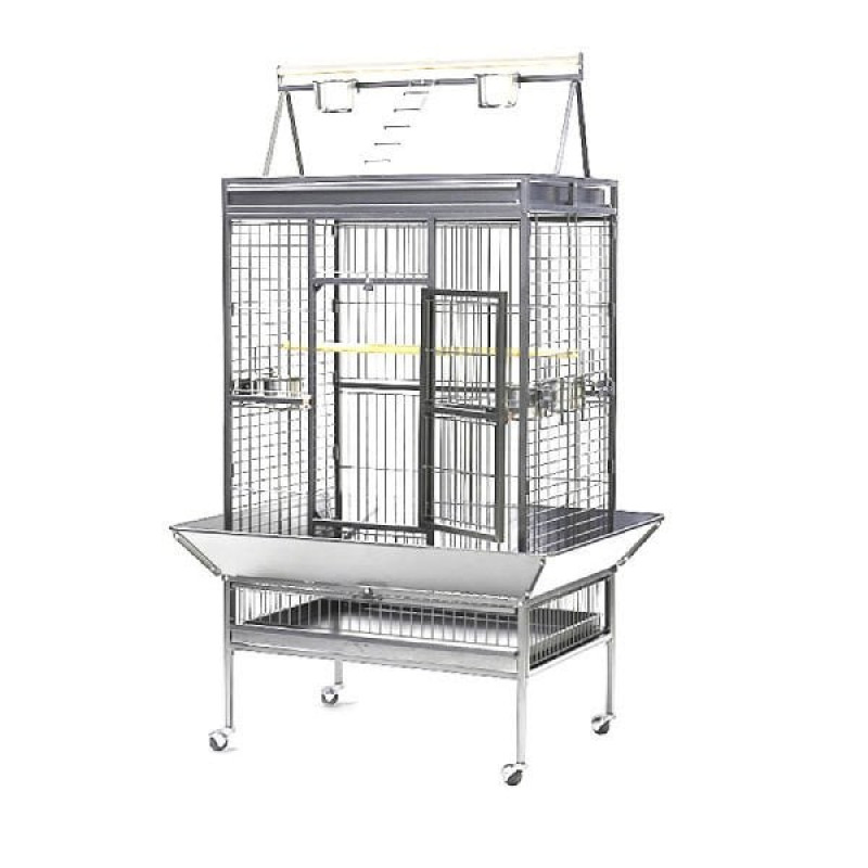 Dayang Tekerlekli Ayak Açılır Papağan Kafesi Beyaz 102.5x80x172 Cm