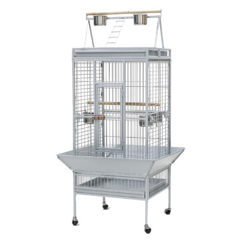 Dayang Tekerlekli Ayak Açılır Papağan Kafesi Beyaz 61x56x168 Cm