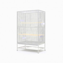 Dayang Tekerlekli Ayak Geniş Papağan Kafesi Beyaz 90x58.4x152.4 Cm