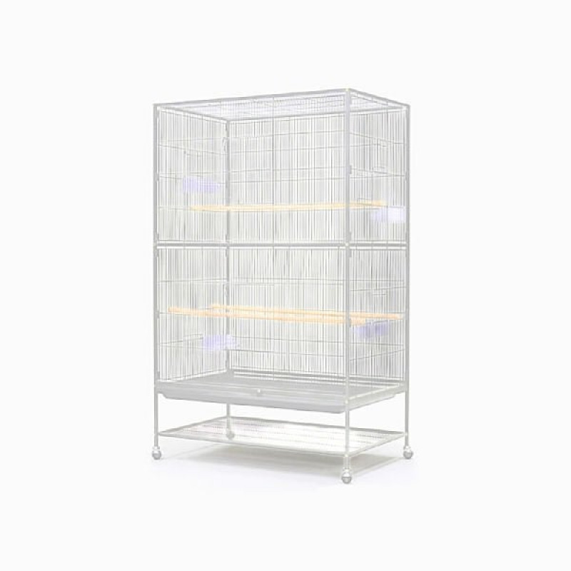 Dayang Tekerlekli Ayak Geniş Papağan Kafesi Beyaz 90x58.4x152.4 Cm