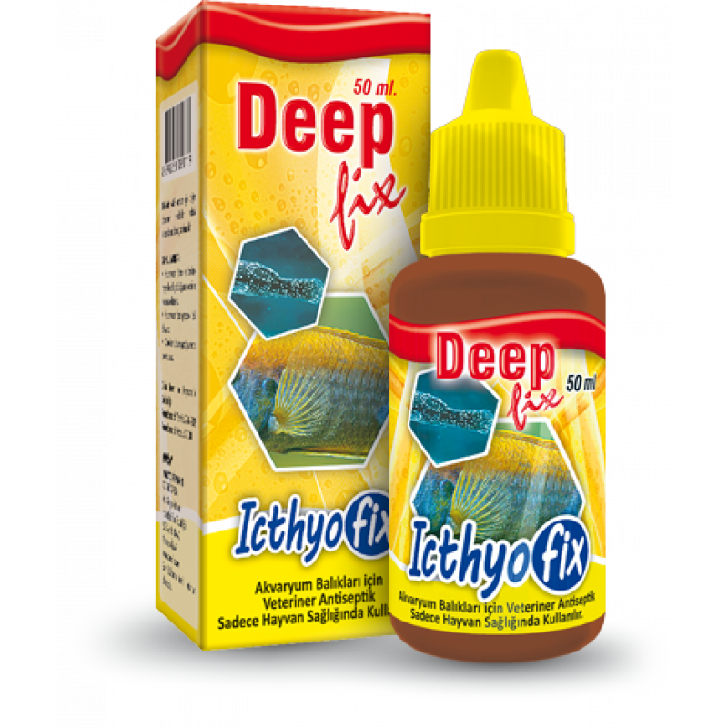 Deep Fix 50 mL IchthyoFix Deri Losyonu | Tatlı Su Akvaryumu Sağlık Ürünü
