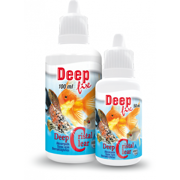 Deep Fix Crystal Clear Akvaryum Suyu Berraklaştirici 50 ml | Akvaryum Tatlı Su Düzenleyici