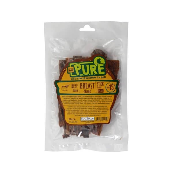 Delibon 100 Gr Kurutulmuş Çubuk Dana Meme 15 Cm | Kurutulmuş Köpek Ödül Maması