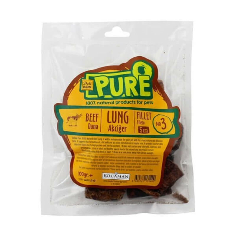 Delibon 100 Gr Kurutulmuş Fileto Dana Akciğer 5 Cm | Kurutulmuş Köpek Ödül Maması Delibon 100 Gr Kurutulmuş Fileto Dana Akciğer 5 Cm | Kurutulmuş Köpek Ödül Maması