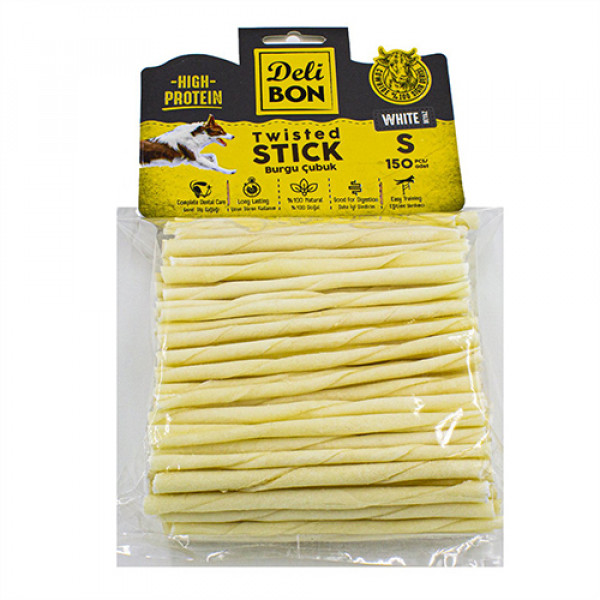 Delibon 150'li İnce Boy Deri Burgu Çubuk Beyaz