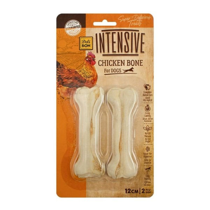 Delibon 2'li Intensive Tavuk 12 Cm | Köpek Press Çiğneme Kemiği Delibon 2'li Intensive Tavuk 12 Cm | Köpek Press Çiğneme Kemiği