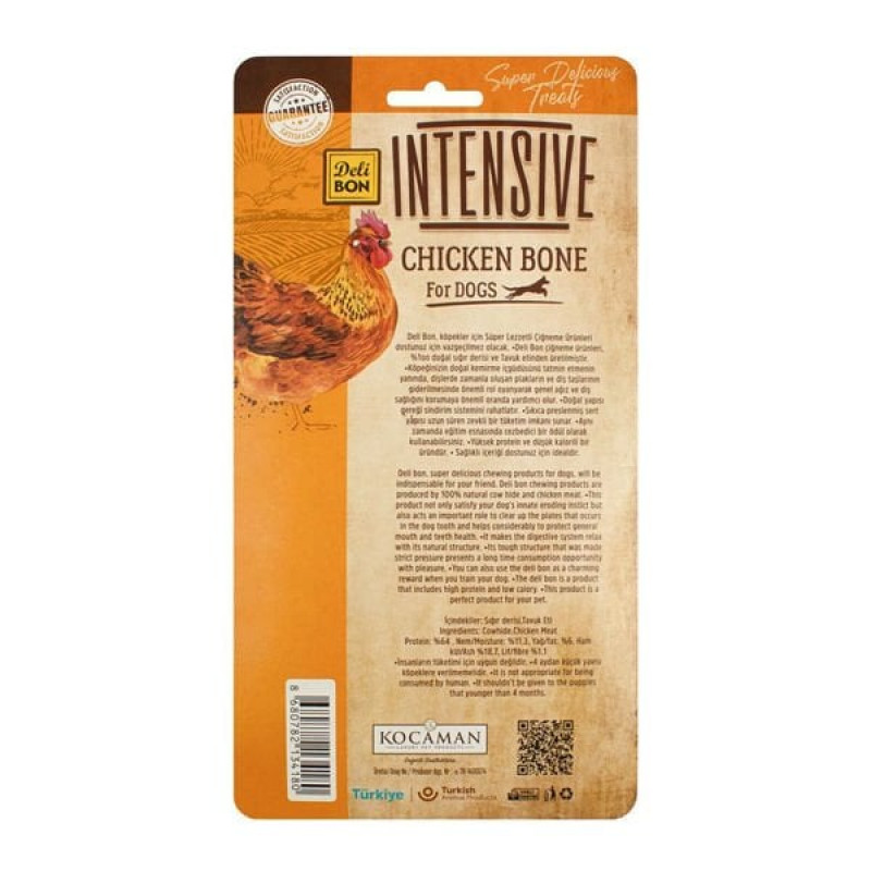 Delibon 2'li Intensive Tavuk 12 Cm | Köpek Press Çiğneme Kemiği