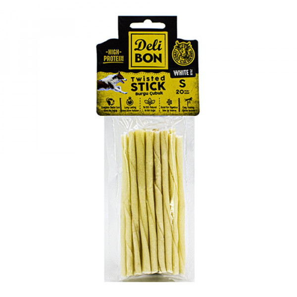 Delibon 20'li İnce Deri Burgu Çubuk Beyaz