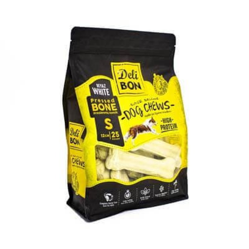 Delibon 25'li Deri Pres Kemik 12 Cm S Boy Beyaz Delibon 25'li Deri Pres Kemik 12 Cm S Boy Beyaz