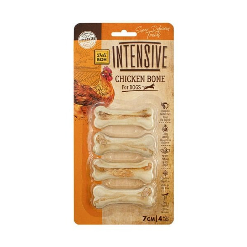 Delibon 4'lü Intensive Tavuk 7 Cm | Köpek Kemik Ödül Maması Delibon 4'lü Intensive Tavuk 7 Cm | Köpek Kemik Ödül Maması
