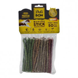 Delibon 50'li Deri Munchy Çubuk İnce Boy Karışık Renk | Köpek Kemik Ödül Maması Delibon 50'li Deri Munchy Çubuk İnce Boy Karışık Renk | Köpek Kemik Ödül Maması