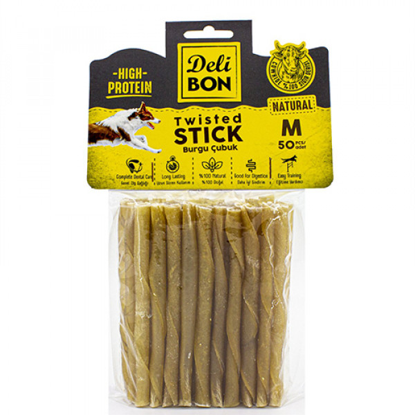 Delibon 50'li Orta Boy Deri Burgu Çubuk Natural