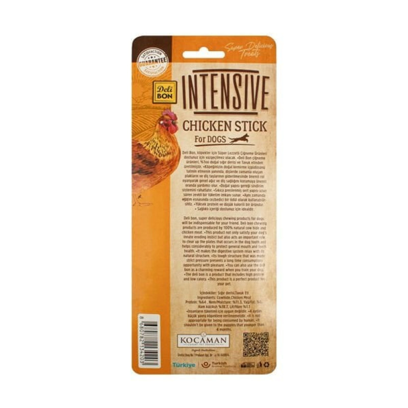 Delibon 8'li Intensive Stick Tavuk | Köpek Kemik Ödül Maması