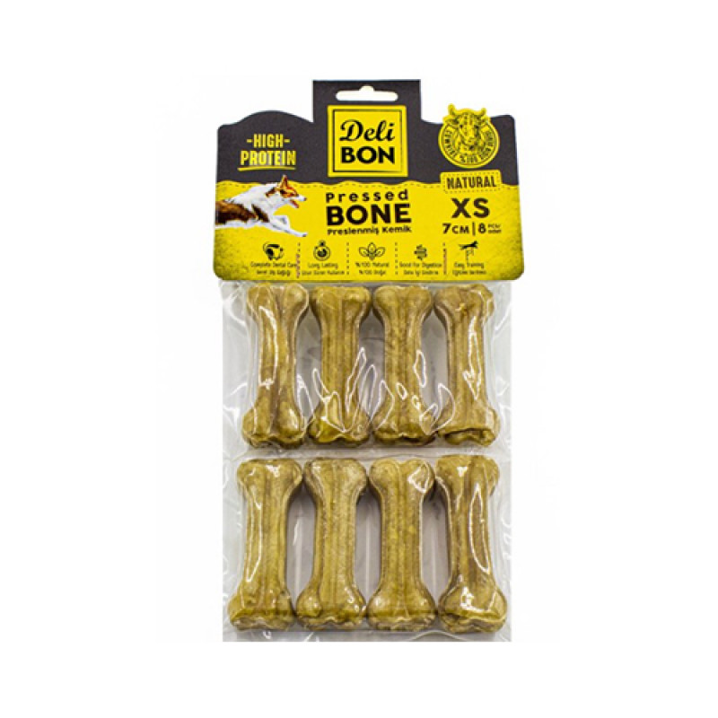 Delibon 8'li XS Deri Pres Kemik 7 Cm Natural Delibon 8'li XS Deri Pres Kemik 7 Cm Natural