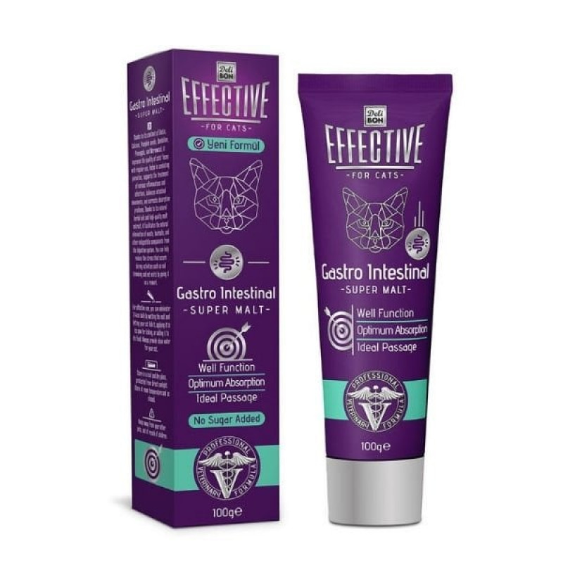 Delibon Effective Gastro Sindirim Sağlığı Destekleyici Kedi Malt Macunu 100 Gr | Kedi Vitamini Delibon Effective Gastro Sindirim Sağlığı Destekleyici Kedi Malt Macunu 100 Gr | Kedi Vitamini
