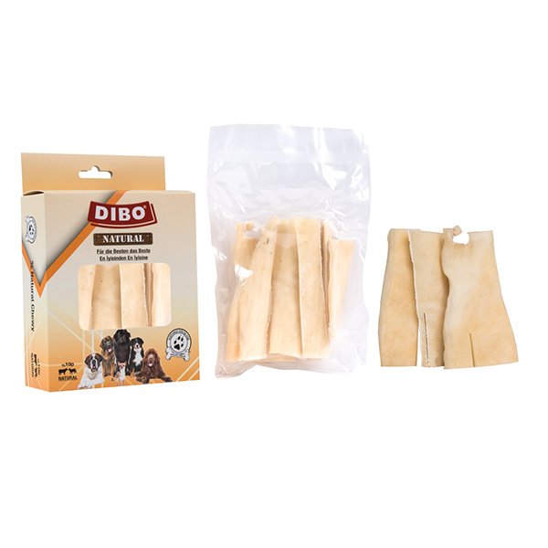 Dibo 100 Gr Kurutulmuş Dana Kelle Deri̇si̇ Beyaz | Kurutulmuş Köpek Ödül Maması