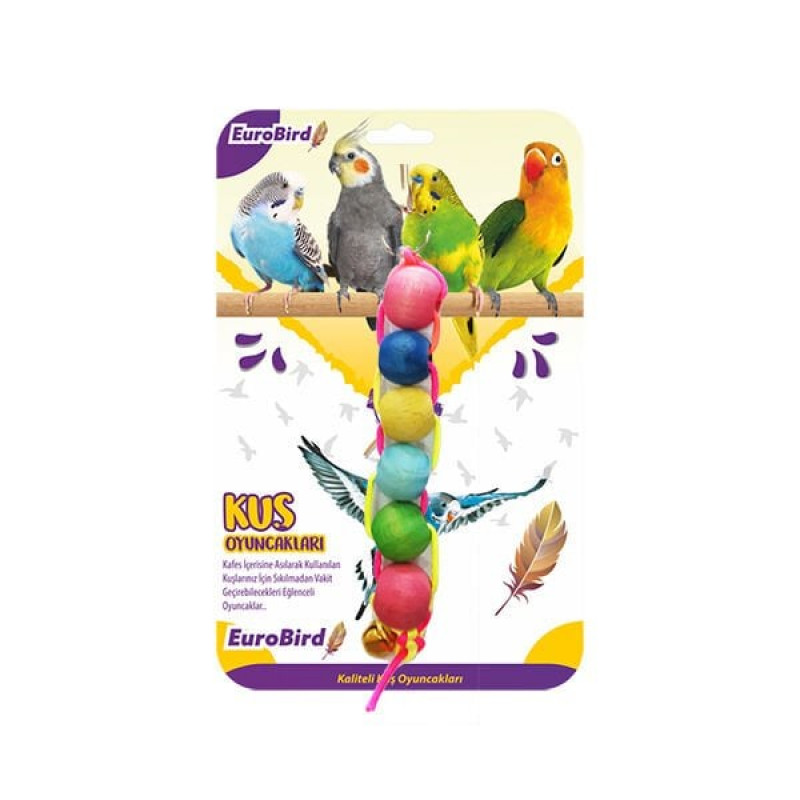Euro Bird 18 Cm Dizili Boncuk Renkli | Kuş Salıncağı Euro Bird 18 Cm Dizili Boncuk Renkli | Kuş Salıncağı