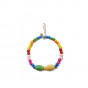 Euro Bird Boncuklu Büyük Halka Renkli | Kuş Salıncağı