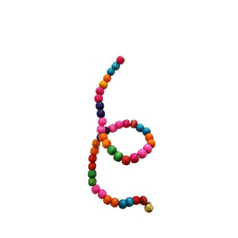 Euro Bird Boncuklu İp Renkli | Kuş Salıncağı