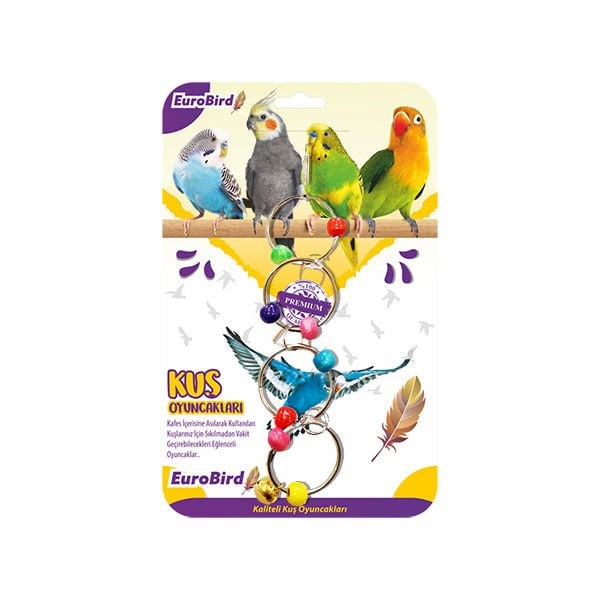 Euro Bird Dörtlü Halka Renkli | Kuş Salıncağı