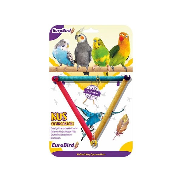 Euro Bird Üçgen Salıncak Renkli | Kuş Salıncağı